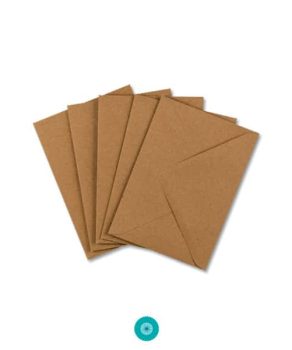 Sobre Kraft Rectangular - 133x184 sobres kraft para invitaciones de boda