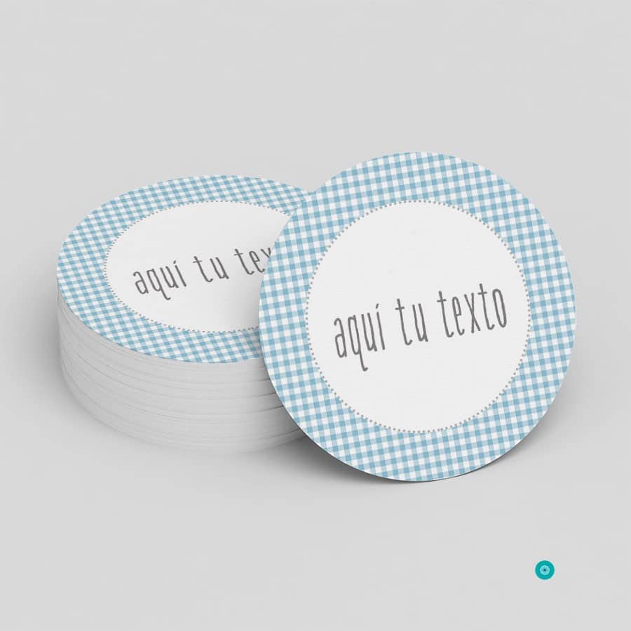 Vichy en azul papelería para fiestas