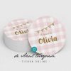 Etiquetas para bautizo. Olivia compras etiquetas para bautizos