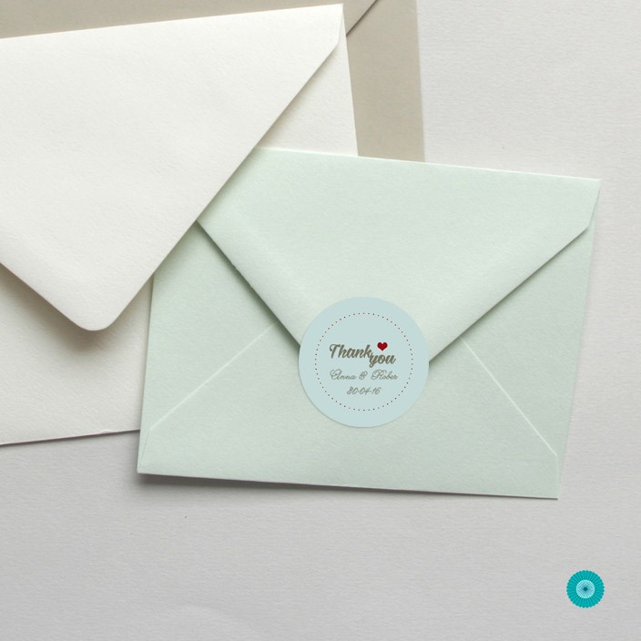 Etiqueta verde menta pegatinas para boda