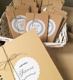 Cuadernos personalizados. 25 u. libretas kraft pequeñas