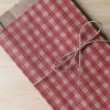 Bolsas kraft grandes vichy rojo bolsas para tiendas