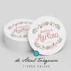 Etiqueta flor Martina etiquetas bautizo comprar