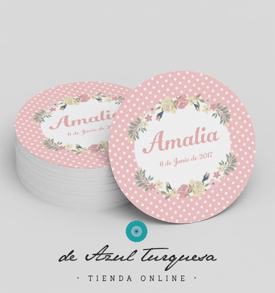 Etiqueta Amalia etiquetas bautizo