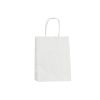 Bolsa de papel blanca con asa. 50u bolsa de papel para bodas