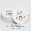Etiquetas de comunión niña. Botánica. etiquetas de comunión niña