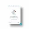 Recordatorios para comunión. Letra azul recordatorios para comuniones con letra