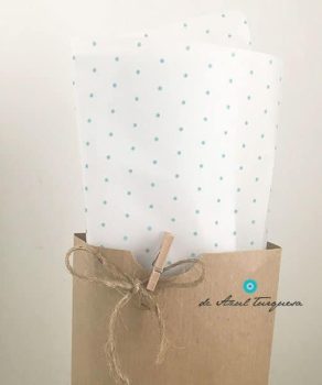 Papel de seda lunares azules