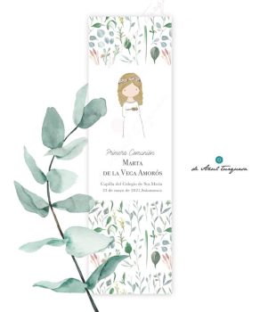 Marcapáginas comunión. Park recordatorios comunion