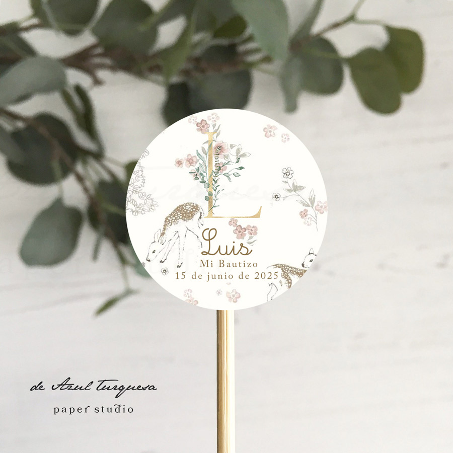 Etiqueta de bautizo Dreams etiquetas monas para bautizo