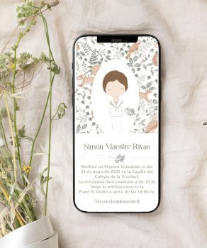 Invitación digital Musgo