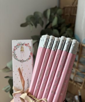 Productos ☆ detalles de comunión lápices rosas