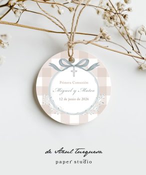 Etiqueta Vichy con Lazo