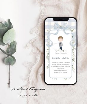 Invitación digital Lazo Azul