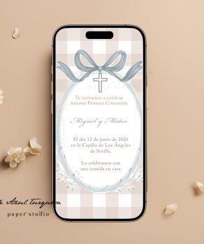 invitación digital comunion bonita