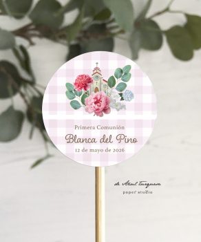 Etiqueta Collage rosa