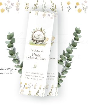 marcapaginas bautizo niño